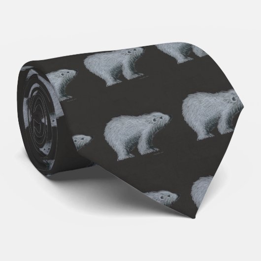 Cravate d'ours blanc (Roulé)