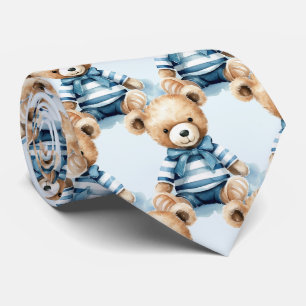 Cravate d'ours bleu Teddy