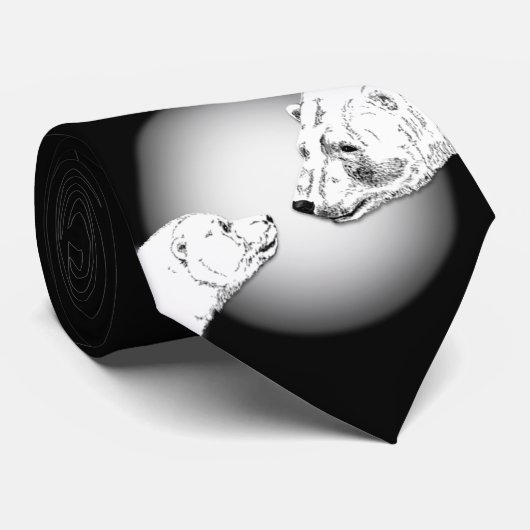 Cravate d'ours polaire w. Cravate Cub Faune Cravat (Roulé)