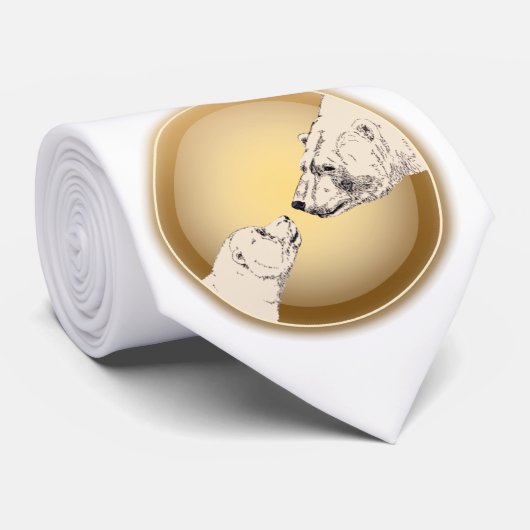 Cravate d'ours polaire w. Cravate Cub Faune Cravat (Roulé)