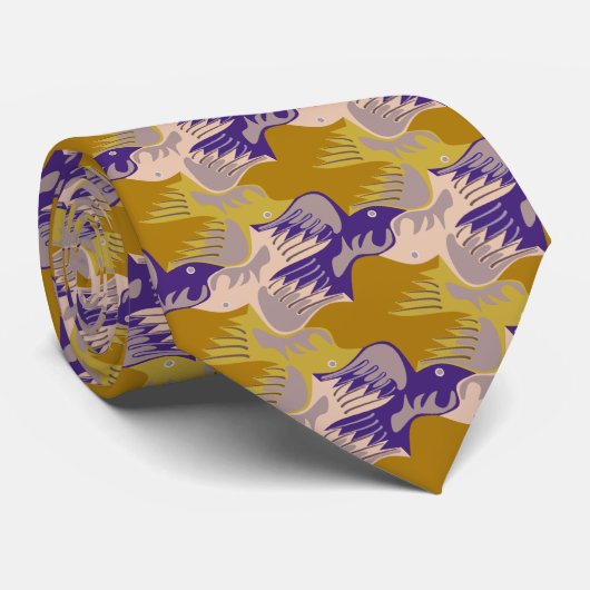 Cravate Dove Birds Motif Tesselation 2 NT (Roulé)