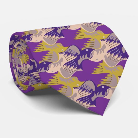 Cravate Dove Birds Motif Tesselation 4 NT (Roulé)