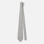 Cravate Dove Gray Feuilles & Lignes (Devant)