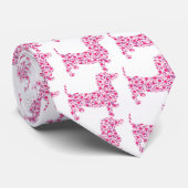 Cravate Doxies du coeur rose (Roulé)