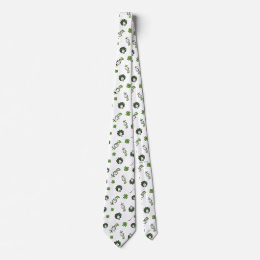 Cravate Dr Seuss | Chat dans le Motif Casquette Clover (Devant)