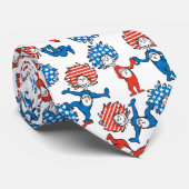 Cravate Dr Seuss | Chose Une Chose Deux Motifs du drapeau  (Roulé)