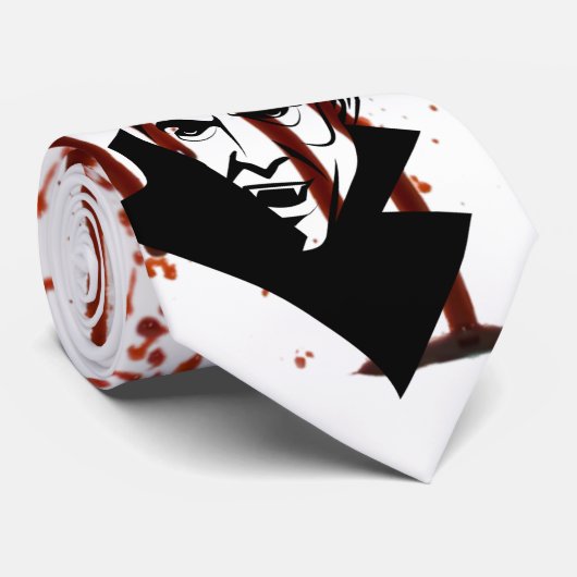 Cravate Dracula sanglant vampire horreur mens necktie - cr (Roulé)