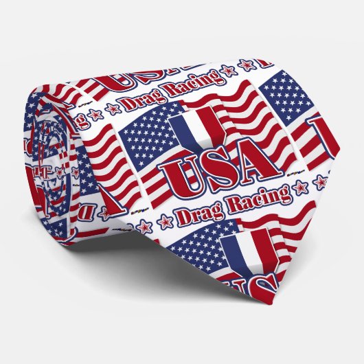 Cravate Drag Racing USA (Roulé)