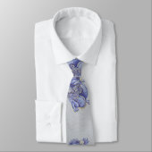 Cravate Dragon bleu (Attaché)