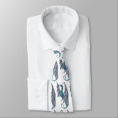 Cravate dragon bleu, dragon bleu, dragon bleu, DR bleue… (Attaché)