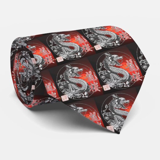 Cravate Dragon chinois (Roulé)