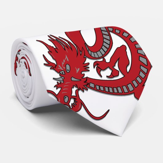 Cravate Dragon chinois - Nouvel An chinois (Roulé)