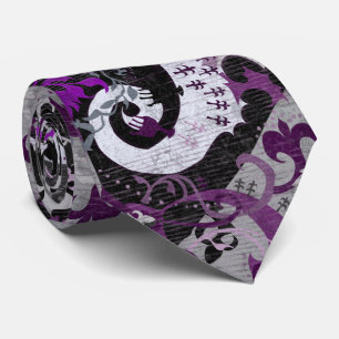 Cravate Dragon Damassé Demisexuel - Couleurs du Drapeau de