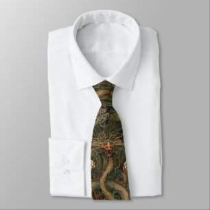 Cravate Dragon d'arbre inspiré par le tatouage japonais