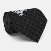 Cravate Dragon de style de chrome dans la copie noire de (Roulé)
