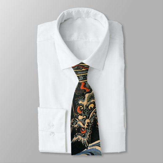 Cravate Dragon en mer (Attaché)