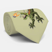 Cravate Dragon et perle chinois (Roulé)