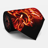 Cravate Dragon flamboyant (Roulé)