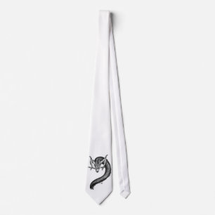 Cravate Dragon noir et blanc
