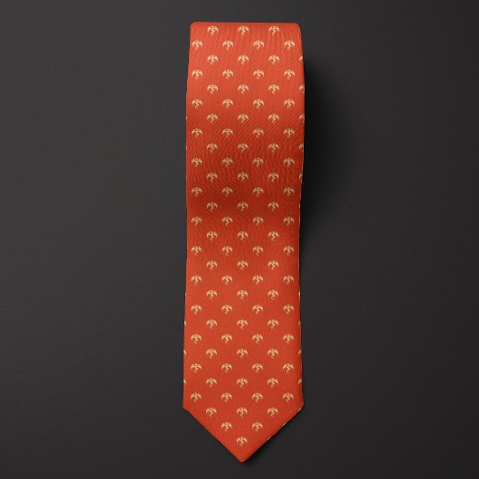 Cravate Dragon orange monochrome