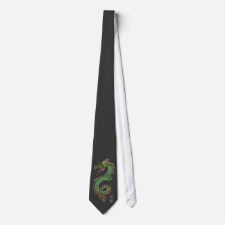 Cravate dragon peint