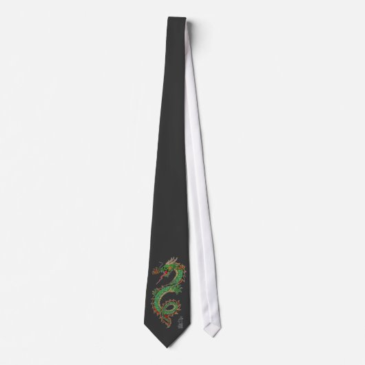Cravate dragon peint (Devant)