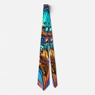Cravate Dragon Scales coloré abstrait