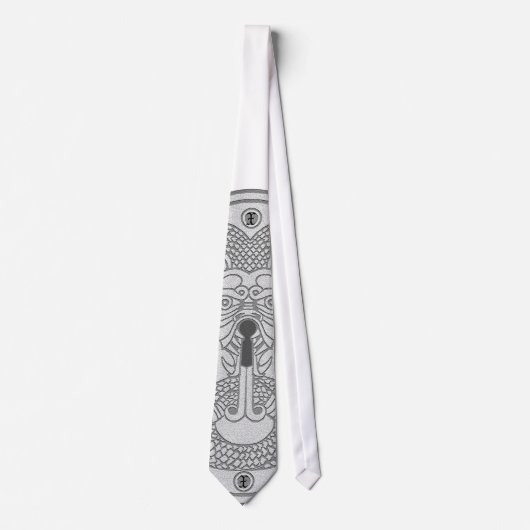 Cravate Dragon Stylisé sur mesure avec monogramme (Devant)
