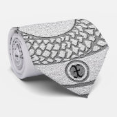 Cravate Dragon Stylisé sur mesure avec monogramme (Roulé)