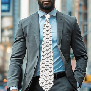 Cravate Dragon Tribal Celtique Entrelacs Noir Blanc Fantas