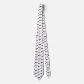 Cravate Dragon Tribal Celtique Entrelacs Noir Blanc Fantas (Devant)