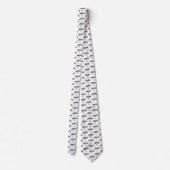 Cravate Dragon Tribal Celtique Entrelacs Noir Blanc Fantas (Dos)