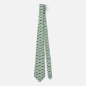 Cravate Dragon Tribal Celtique Noir Vert (Devant)