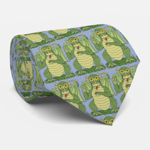 Cravate Dragon vert mignon
