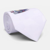 Cravate Dragon violet à couronne élégante (Roulé)