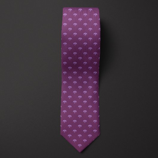 Cravate Dragon violet monochrome