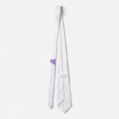 Cravate Dragon violet volant contre blanc (Dos)