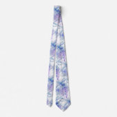 Cravate Dragonfly originale aquarelle dans Blue Mauve Natu (Dos)