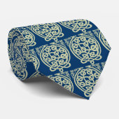 Cravate Dragons à noeuds celtiques - noir et blanc (Roulé)