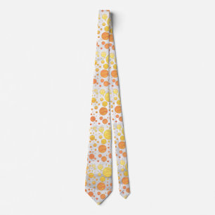 Cravate Dragons Oeil Orange Polka Motif