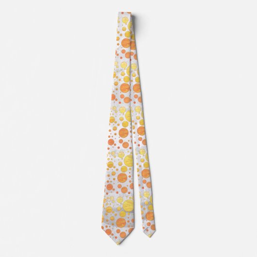 Cravate Dragons Oeil Orange Polka Motif (Devant)
