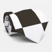 Cravate Drapeau À damiers (noir et blanc) (Motif du vérifi (Roulé)