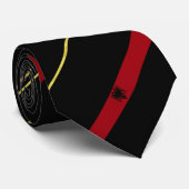 Cravate Drapeau à rayures albanais (Roulé)