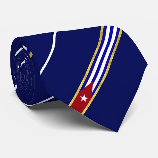 Cravate Drapeau à rayures cubaines (Roulé)