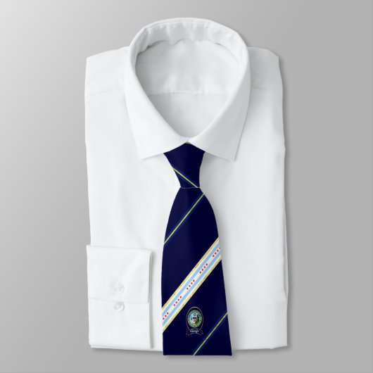 Cravate Drapeau à rayures de Chicago (Attaché)