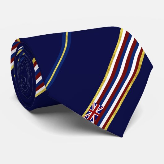 Cravate Drapeau à rayures hawaïennes (Roulé)