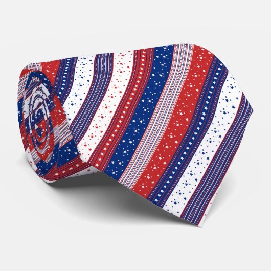 Cravate Drapeau Abstrait américain 2 (Roulé)