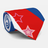 Cravate Drapeau Abstrait américain Stars et Stripes (Roulé)