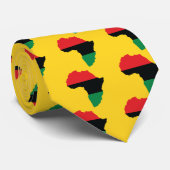 Cravate Drapeau Afrique rouge, noire et verte (Roulé)