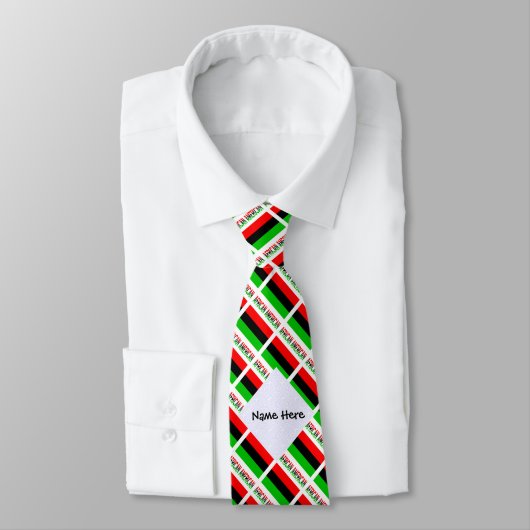 Cravate Drapeau afro-américain et de la diaspora en mosaïq (Attaché)